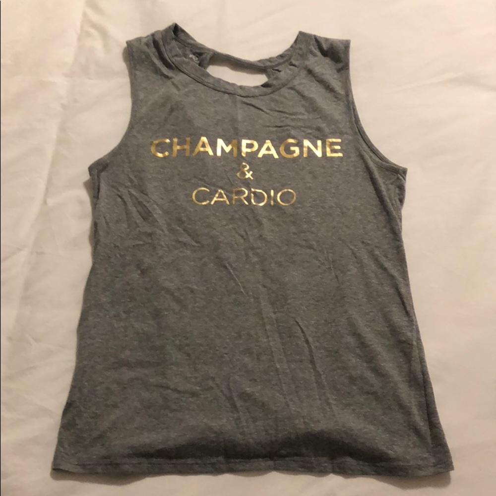 Champagne & Cardio Open Back Tank